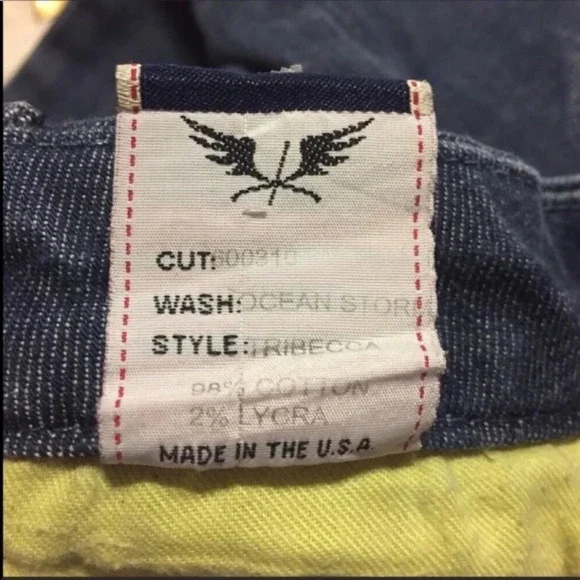 Kasil Tribecca Ocean Storm Wash Flared Cuffed Jeans Mid-rise Size 26 - Picture 6 of 9